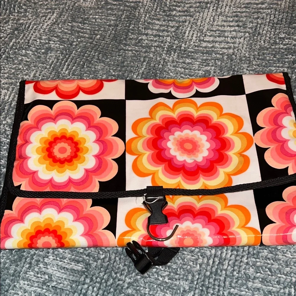 Colorful Floral Hanging Organizer with clasp closure